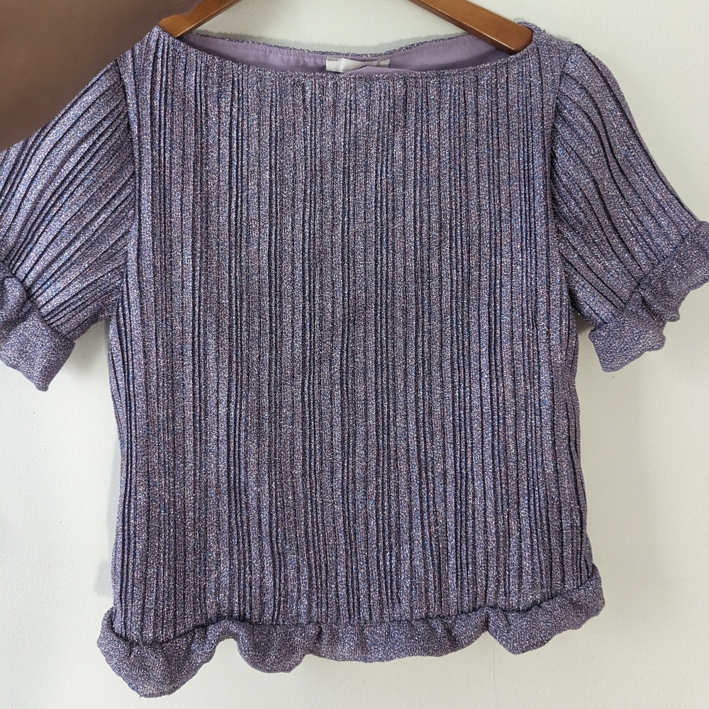 H&M purple glitter top